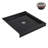 Streamline NT-2141-36BL-CR 36 in. x 36 in. Corner Acrylic Shower Base in Glossy Black with Center Drain, Drain Included