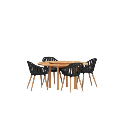Anautica 59" Eucalyptus Patio Dining Set
