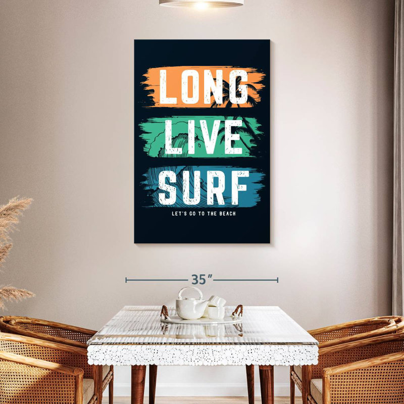Tergel Long Live Surf Typography, 30" H x 20" W