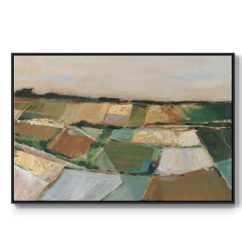" Pastel Fields I ", Black, 17" H x 25" W x 2" D