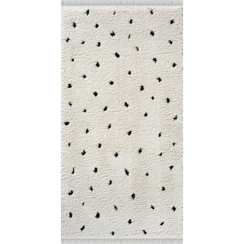 Taneesha Polka Dots Area Rug, Rectangle 80 x 150 cm