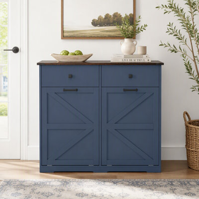 Armoire poubelle double inclinable Farmhouse Blue