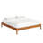 Jaxson Modern Acacia Solid Wood Platform Bed Frame, Exclusive Curved Bed Legs, No Headboard, 800lbs Heavy Duty Capacity, No Box Spring Needed-23215232-23215237