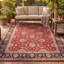Tapis traditionnel Willow surteint uni marine orange or vert crème ivoire, lavable à la machine, à poils courts, pour l'intérieur et l'extérieur, adapté aux animaux domestiques, idéal pour le salon, la chambre, la salle à manger, l'entrée, le couloir ou le bureau.-2008249044
