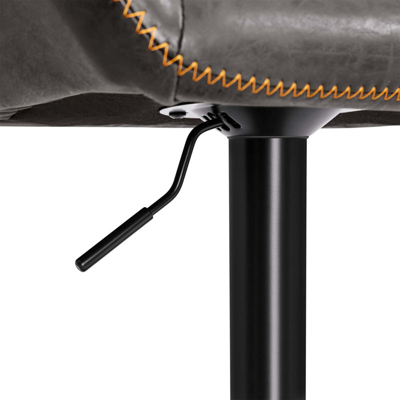 Bigvai Adjustable Height Counter Stool with Metal Frame, Black