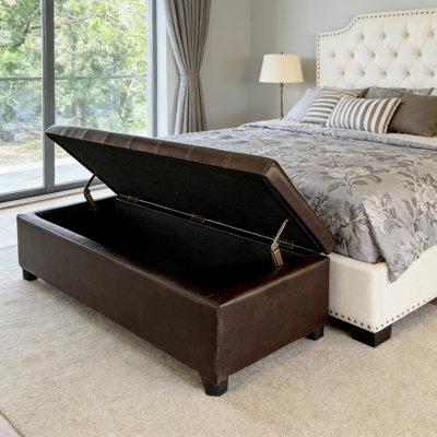 Banc de rangement rembourré 49,75 po