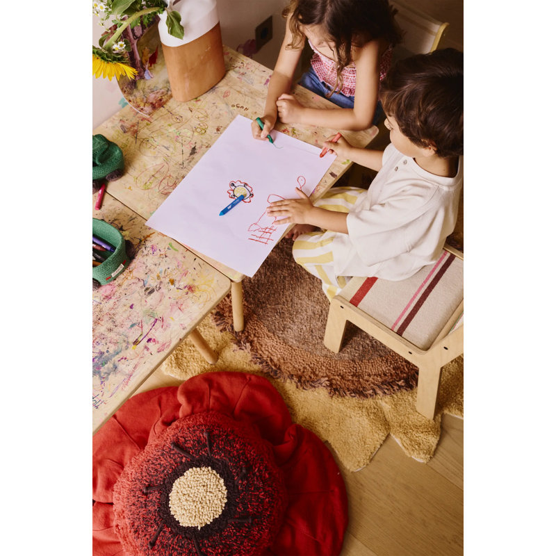 Floor Cushion Red Poppy