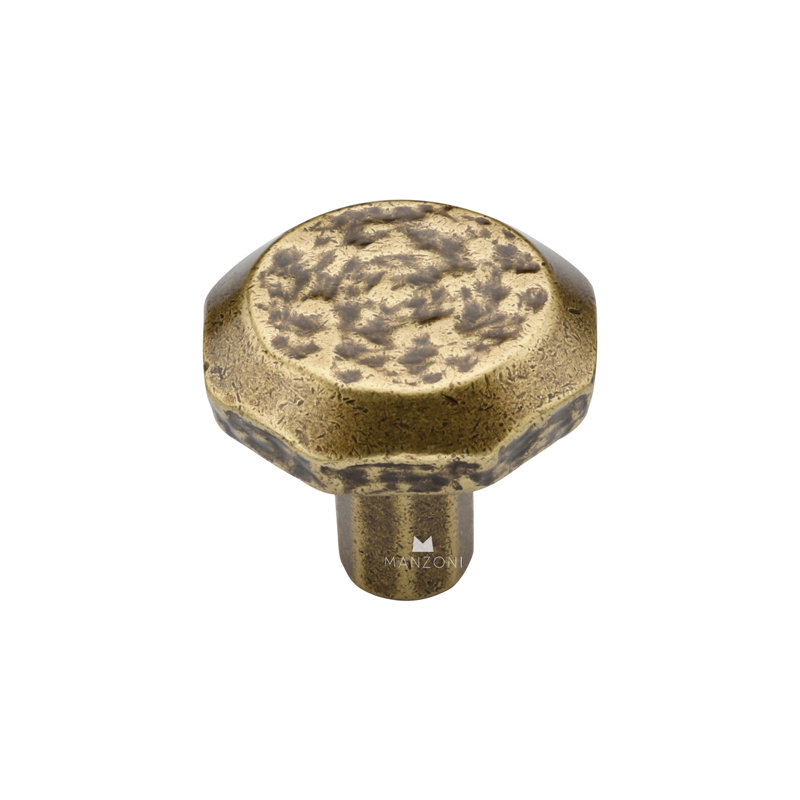 1 1/4" Diameter Round Knob, Antique Florence