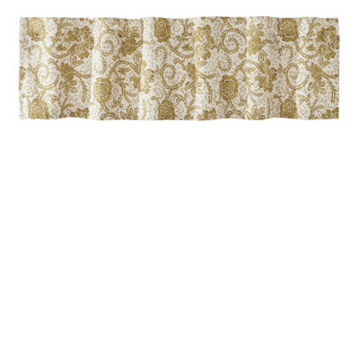 Cotton Floral Tailored Window Valance