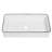 Mocoloo 24" x 14" Ceramic Rectangular Vessel Bathroom Sink with Decorative Rim-98706276