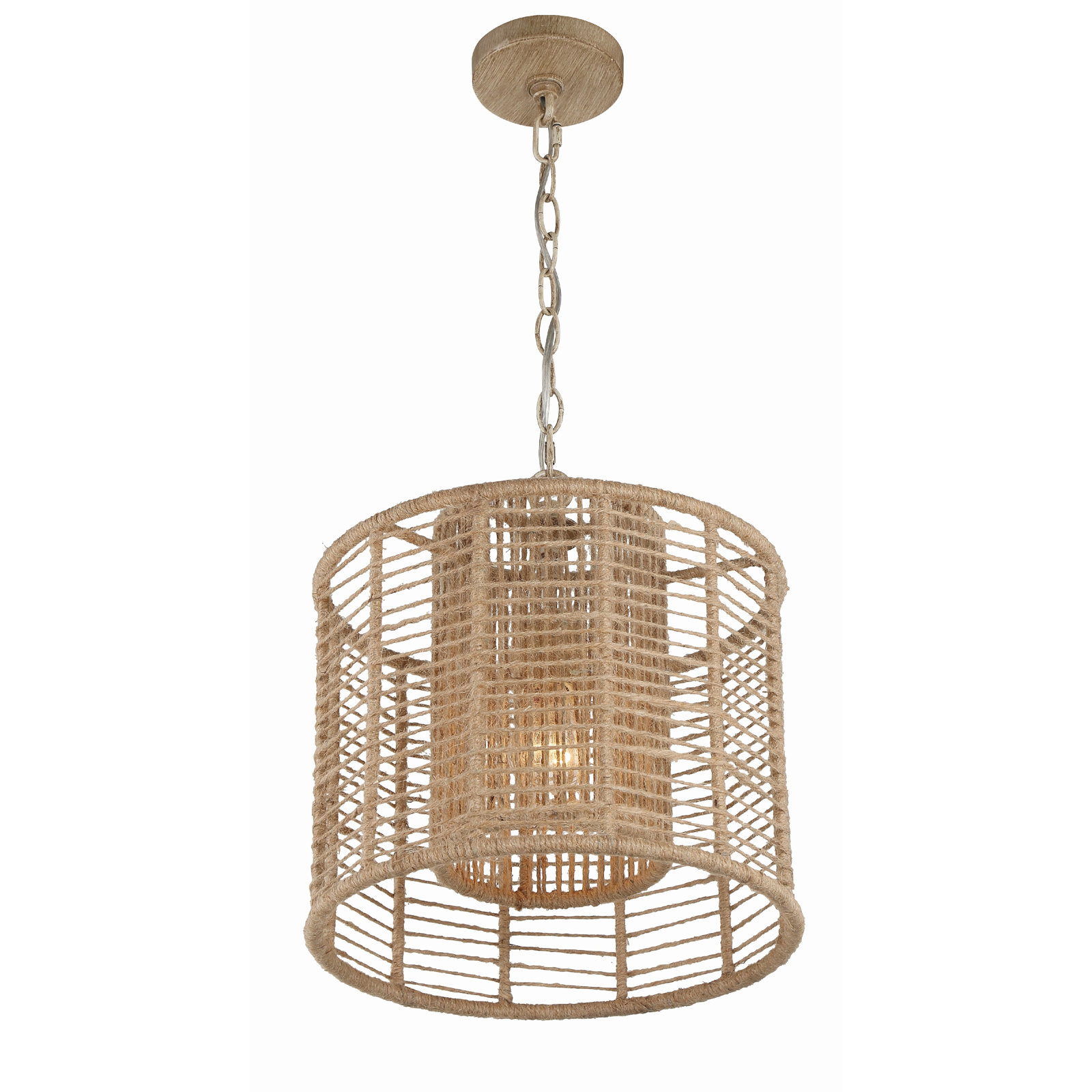 Dimmable Single Light Pendant, Burnished Silver