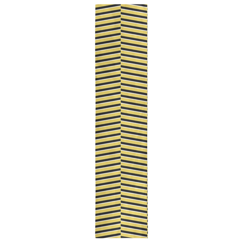 Fractured Stripes Table Runner, 16" x 90", Rich Yellow