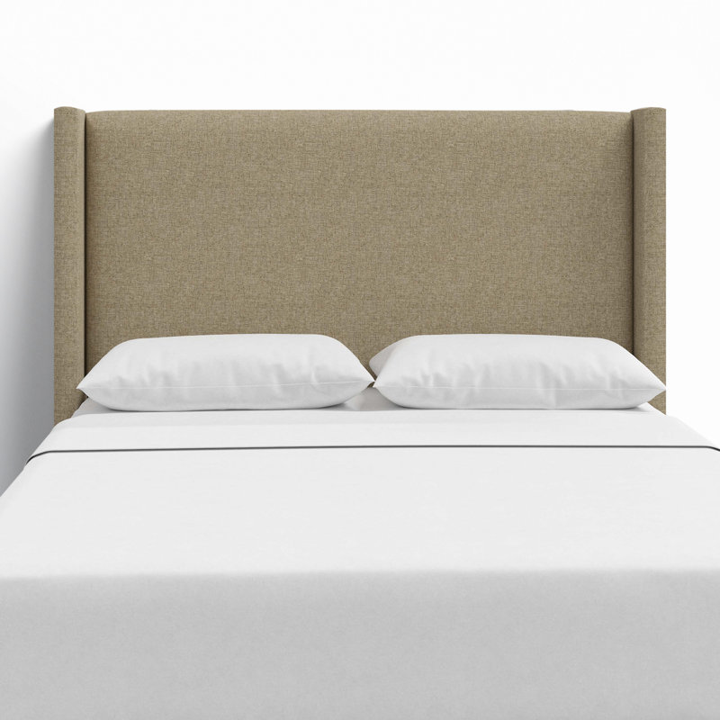 Hanson Upholstered Headboard, Full, Zuma Natural Textured Linen