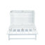 Grand lit escamotable avec port USB et tablettes amovibles de chaque côté, lit escamotable en pin massif pour bureau à domicile, chambre d'amis, blanc, lit-903472763-903472756