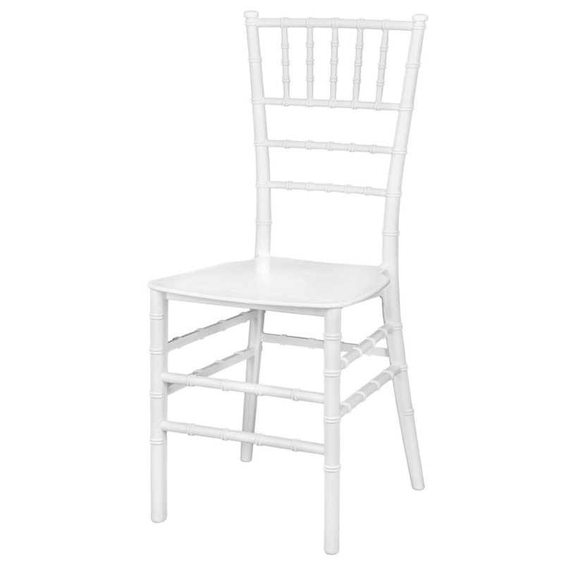 Ensemble de 2 chaises Chiavari en résine Mono-Thin par Chivari, Blanc