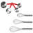 BergHOFF Essentials 7Pc Stainless Steel Bake Set: 3Pc Whisk Set and 4Pc Measuring Cup Set