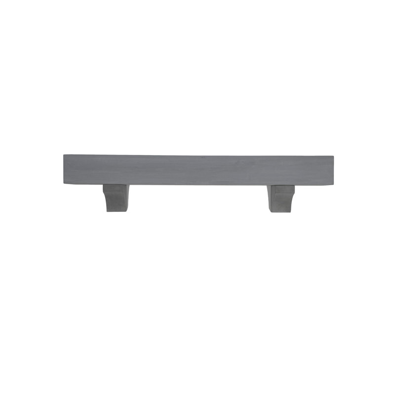 Tablette de cheminée Dulcia, H 6,5 po x l 66 po x P 6 po, Gris