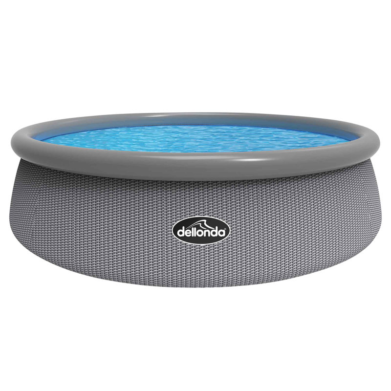 Plastic Round Inflatable Pool 84cm H x 450cm W x 450cm L , with Pump Included