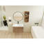 Meuble-lavabo mural 30 po avec lavabo et support de rangement, portes à fermeture douce, armoire combinée