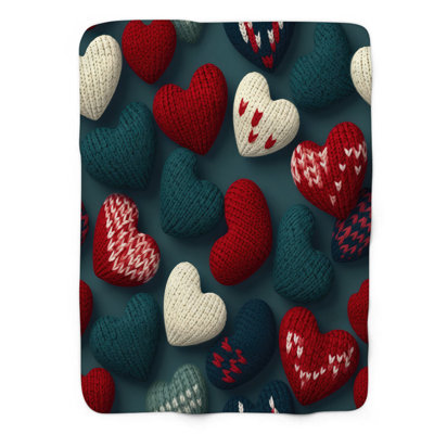 Jeté Soft Heart Strings - jeté Sherpa Premium 1 pièce