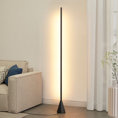 60" Dimmable LED Novelty Corner Floor Lamp With Wave Sensor And Remote Control