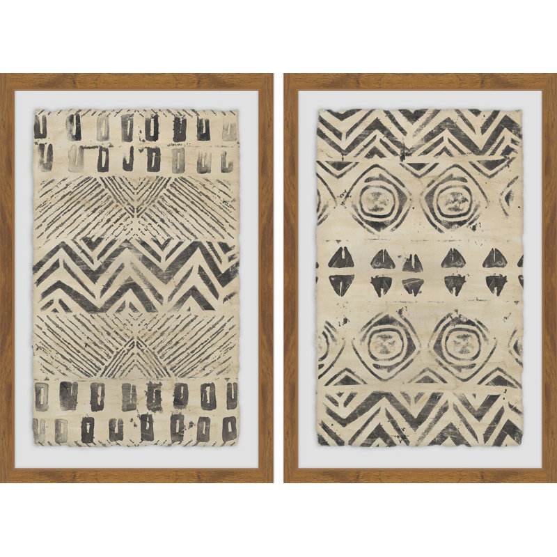 " Golden Patterns Diptych " 2 - Pieces, 36" H x 24" W x 1.5" L