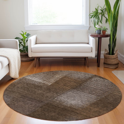 Premium Machine Washable Tweedy Chocolate Rug