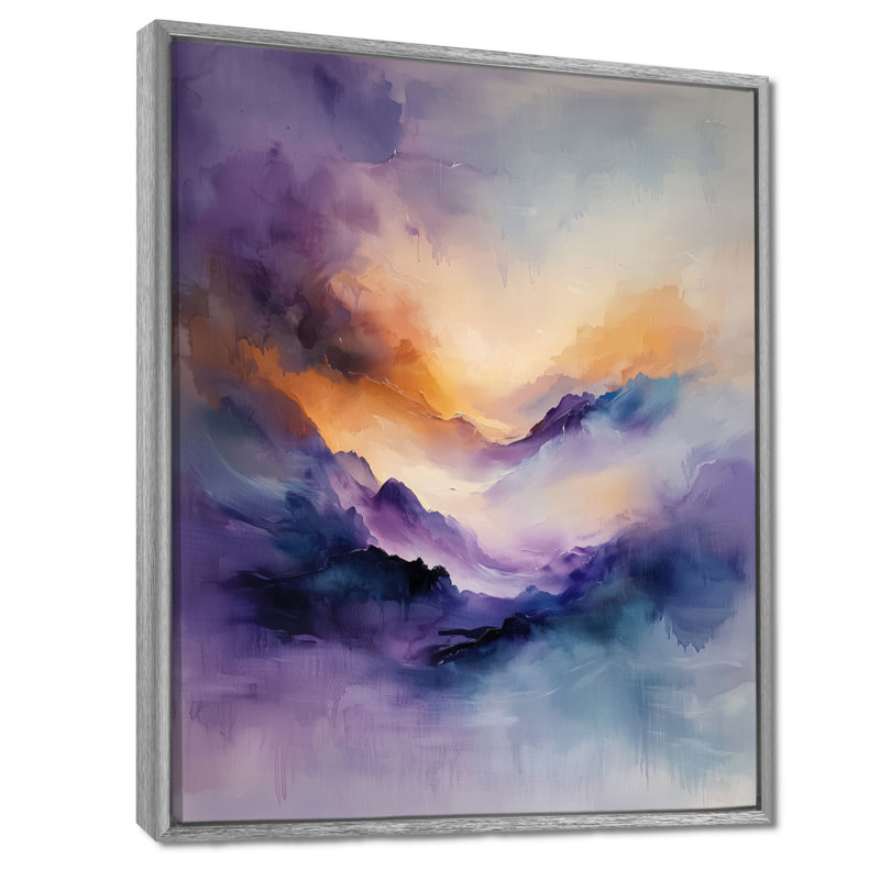 Art sur toile Ghanim, H 40 po x l 30 po, Reproduction avec cadre flottant, Argent argent