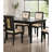 7Pc Dining Set Contemporary Espresso Dining Table Glass Insert Top 6X Chairs Wooden Kitchen Dining Room Furniture