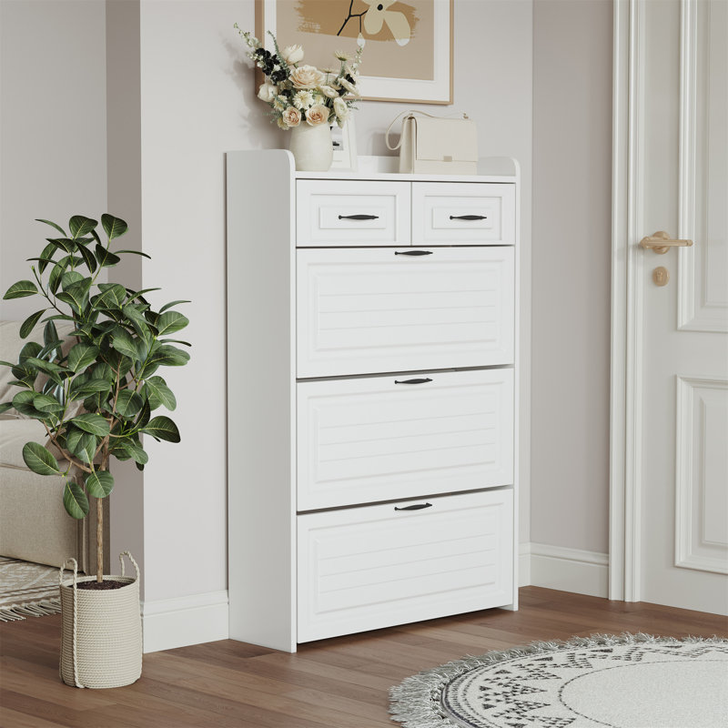 Armoire de rangement pour chaussures 24 paires Alira, Argent