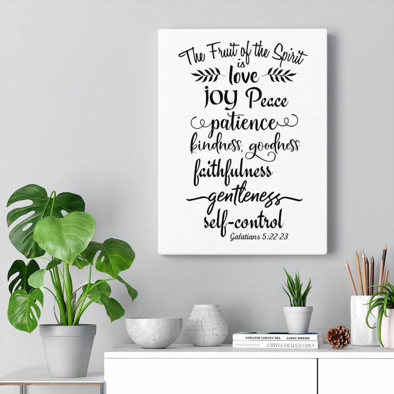 Fruit Of The Spirit Galatians 5:22-23 - Wrapped Canvas Print, 61cm H x 46cm W