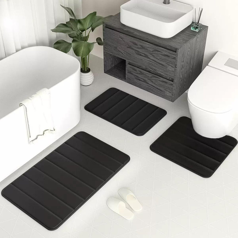 Memory Foam Bath Mat – Non-Slip Quick Dry Bathroom Rug With Super Absorbent Coral Velvet Surface & Anti-Skid Base – Ultra Soft 40X60cm Shower Mat For Bathroom Floor, Tub Or Sink