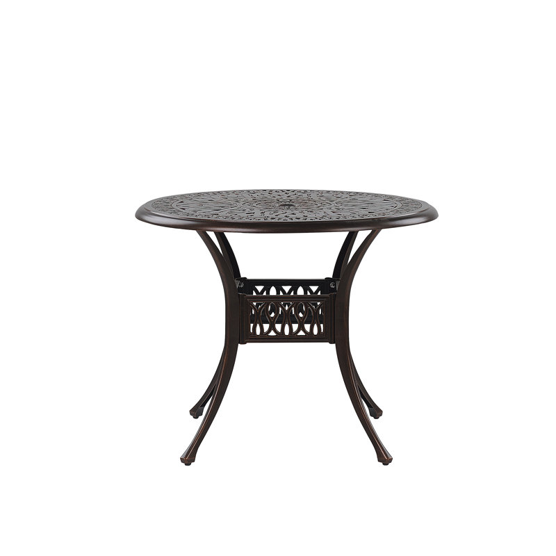 Aadhiran Round Outdoor with Umbrella Hole Dining Table - 90 cm W 90 cm D