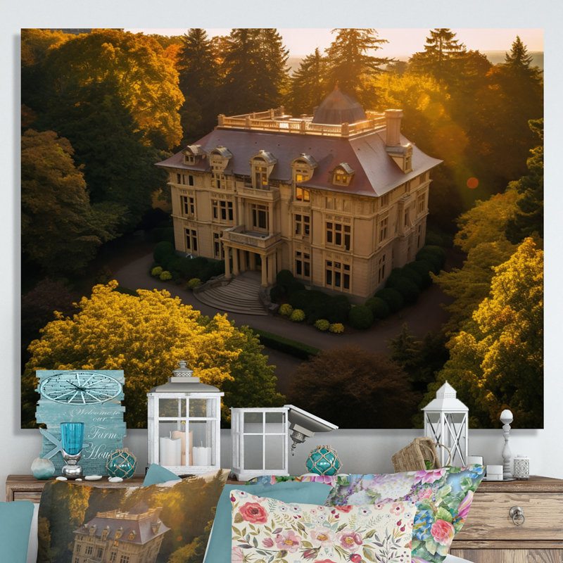 Oregon Pittock Mansion Sunrise I - Oregon, impressions sur toile, H 34 po x l 44 po x P 1,5 po, Toile tendue