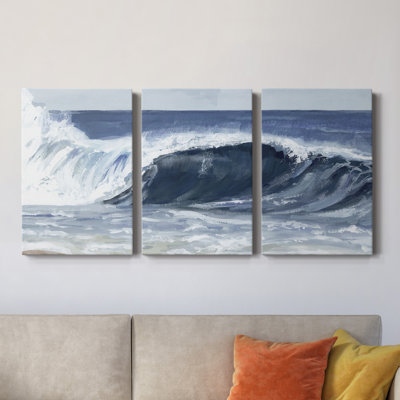 Surf Spray II - Toile tendue avec châssis de qualité supérieure - Prêt à être accroché