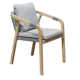 Joly Wood Outdoor Stacking Dining Armchair with Cushion