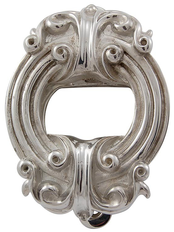 Sforza Door Knocker, Polished Silver