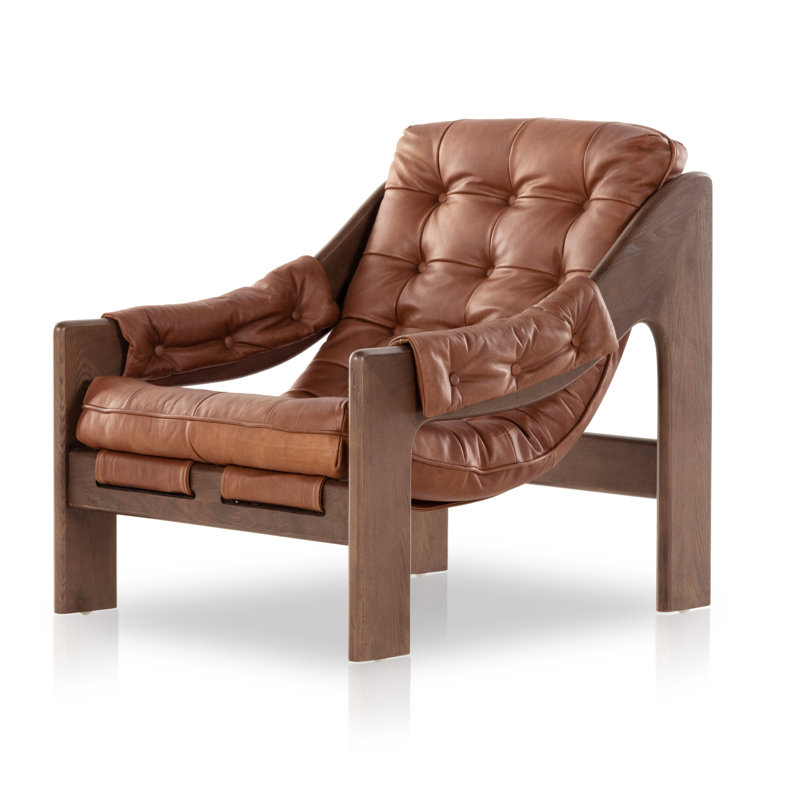 Kensington Chair - Heirloom Sienna/Terra Brown, Heirloom Sienna Genuine Leather, Terra Brown Ash