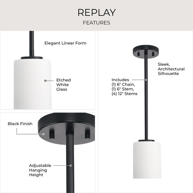 Sarsfield 1 - Light Single Pendant, Black