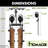 Ceiling Mount Classic Design Double Track Bypass Two Door Hardware Kit (Door Not Included)-86182373