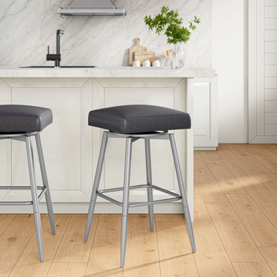 Tabouret pivotant carré en métal et à hauteur ajustable Wyndham