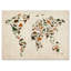 "dinosaur world map 2" par michael tompsett, impression sur toile tendue encadrée-10618648