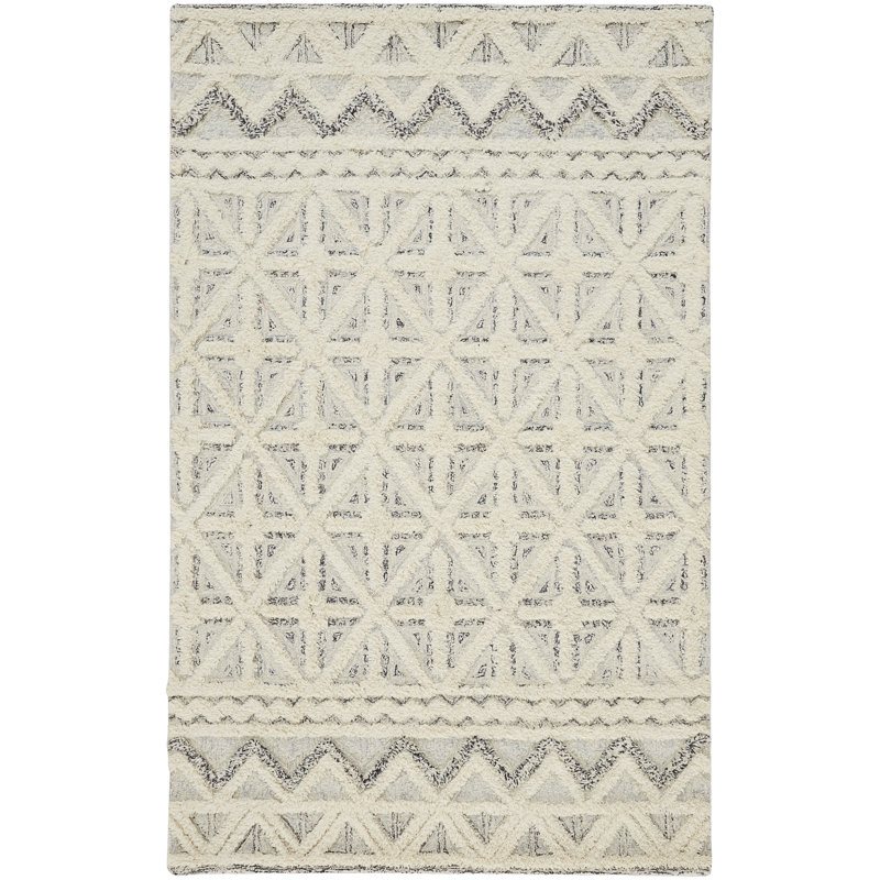 Saint Lucia Wool Geometric Area Rug, Rectangle 12' x 15'