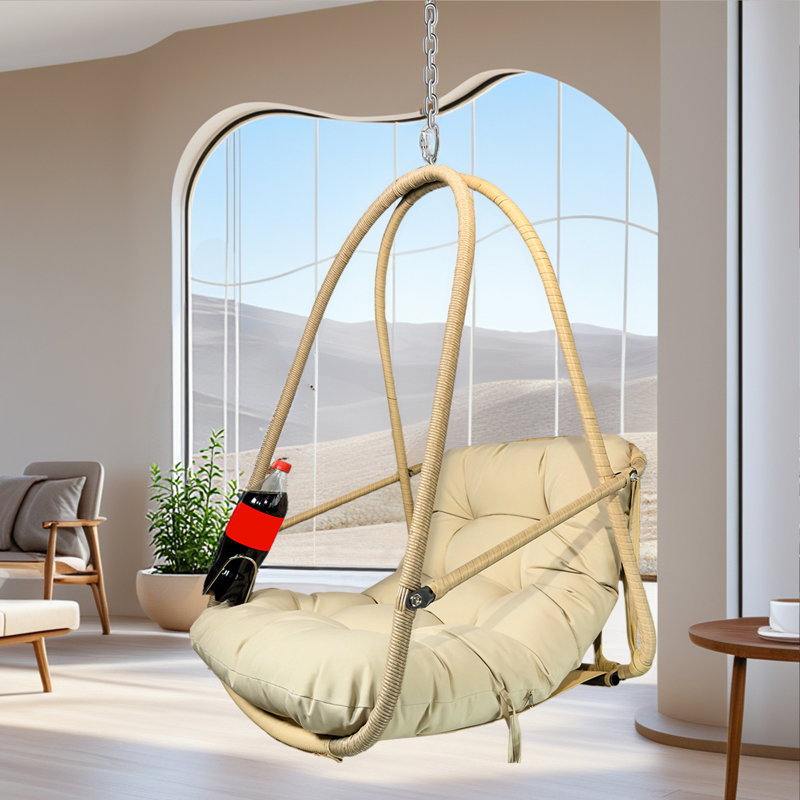 Chaise d'intérieur / extérieur pour hamac sans support, Beige / Beige