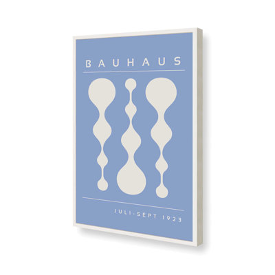 Blue Retro Bauhaus II, impression dans un cadre