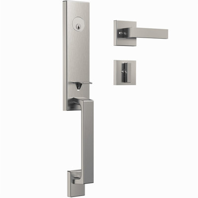 Handle With Lever And Deadbolt Reversible Entry Set