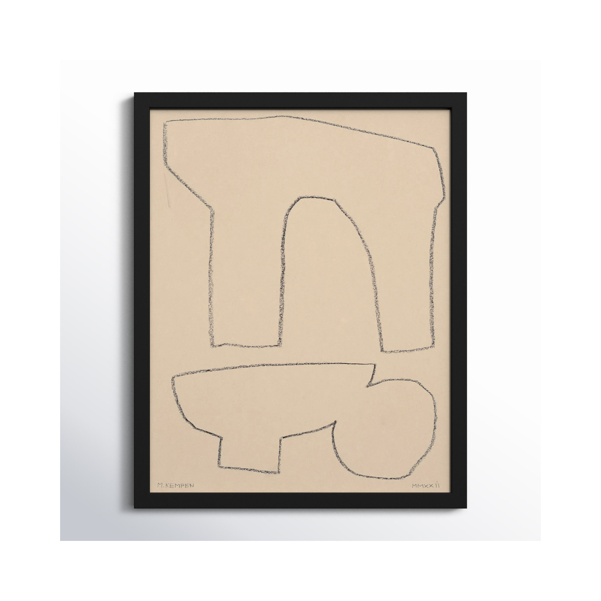 Outlines 2 by Michael Kempen, Black Framed, 24" W x 30" H