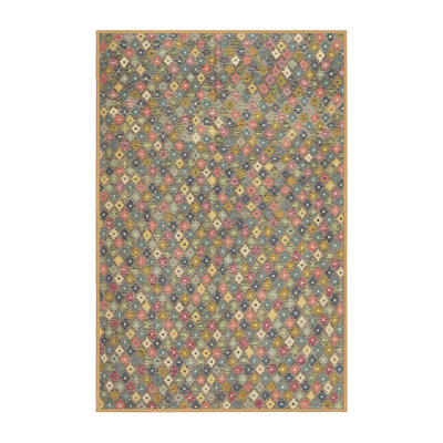Tapis abstrait gris / orange
