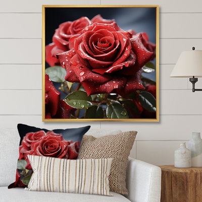 «Crimson Rose Passion II», reproduction sur toile