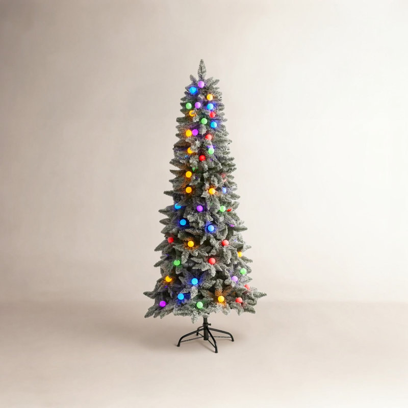 Lighted Artificial Christmas Tree, 6.5' H